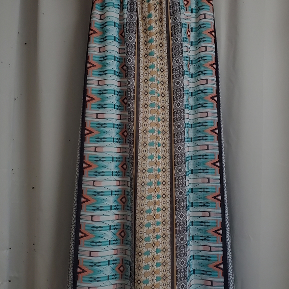 Bohemian Maxi Dress v-neck embroidered, vintage look - Picture 6 of 12